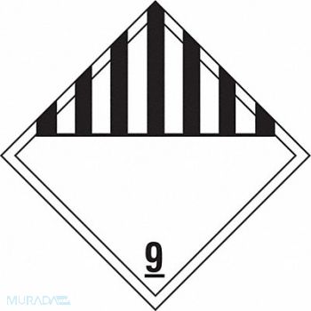 STRANCO INC DOT Container Placard 10-3/4 W PK10, 8FM43