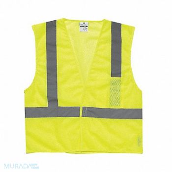 KISHIGO E6630 High Visibility Vest Class 2 L Lime, 9TM70