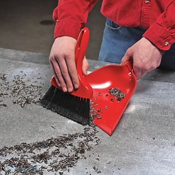 LIBMAN Dust Pan and Brush Set Red EA 1, 100G70