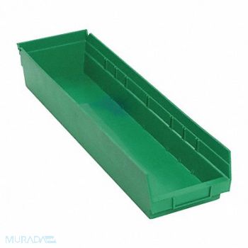 QUANTUM STORAGE SYSTEMS F0622 Shelf Bin Green Polypropylene 4 in, 9TZU8