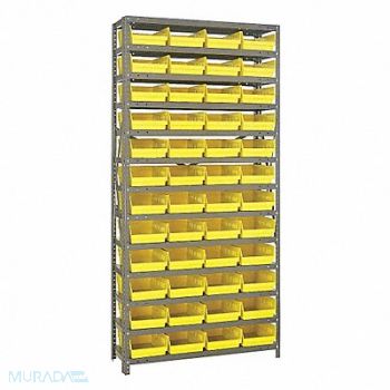 QUANTUM STORAGE SYSTEMS E1508 Bin Shlvng 12inx75inx36in Yellow, 9U362