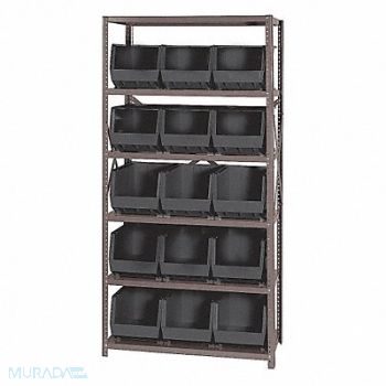 QUANTUM STORAGE SYSTEMS E1502 Bin Shlvng 18inx75inx36in Black, 9U506