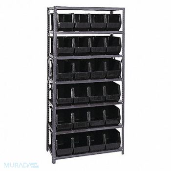 QUANTUM STORAGE SYSTEMS E1503 Bin Shlvng 18inx75inx36in Black, 9U507