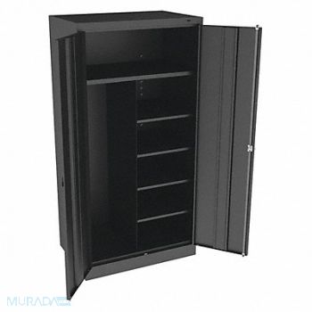 TENNSCO Combo Wardrobe Cabinet 72 H 36 W Black, 9U526