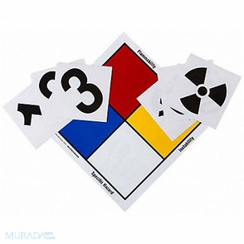 BRADY NFPA Sign Kit Self Adhesive Vinyl 15 H, 9U899