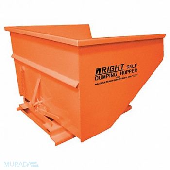 GRAINGER APPROVED Self Dumping Hopper 5000 lb Orange, 9UA30