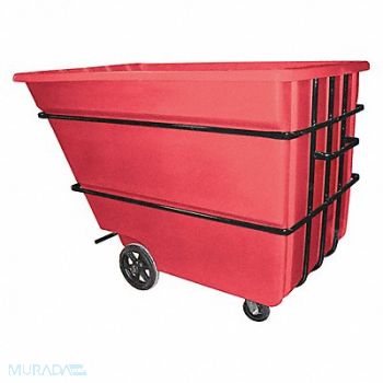 GRAINGER APPROVED Tilt Truck Heavy-Duty 2-1/4 cu yd. Red, 9UAA1