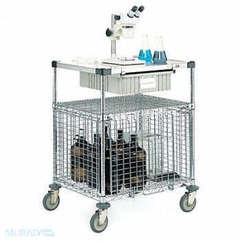 METRO Wire Security Cart 2 Shelf 39x24, 9UAF4
