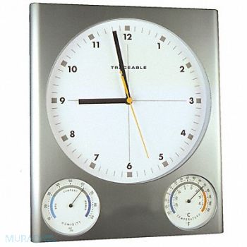 TRACEABLE Clock Analog Hygrometer -34 to 116 F, 9UDK0