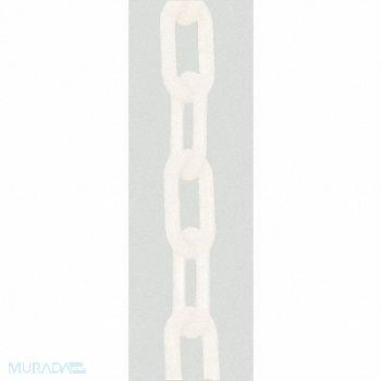 MR. CHAIN E1221 Plastic Chain 1-1/2 In x 100 ft White, 9UDU8
