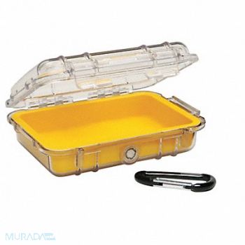 PELICAN Micro Case Yellow 6.82 x 4.75 x 2.12 In, 9W485