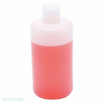 LAB SAFETY SUPPLY Bottle 500mL Plastic Narrow PK12, 9W698