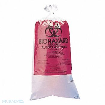 SP SCIENCEWARE Autocl Biohazard Bags 10 gal Clear PK100, 9WCJ4