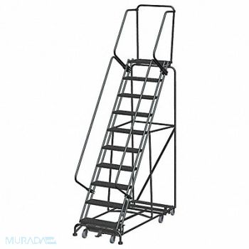 BALLYMORE Lockstep Rolling Ladder Steel 100 In.H, 9WDN1