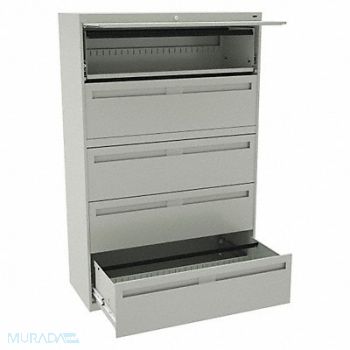 TENNSCO File Cabinet 42 in 5 Drawer Grey, 9WEP8