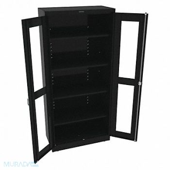 TENNSCO Storage Cabinet 78 x36 x18 Black 4Shlv, 9WF09