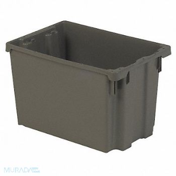 LEWISBINS Stk and Nest Ctr Gray Solid Polyethylene, 9WJG5