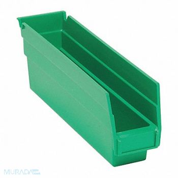 QUANTUM STORAGE SYSTEMS F0612 Shelf Bin Green Polypropylene 4 in, 9WJT5