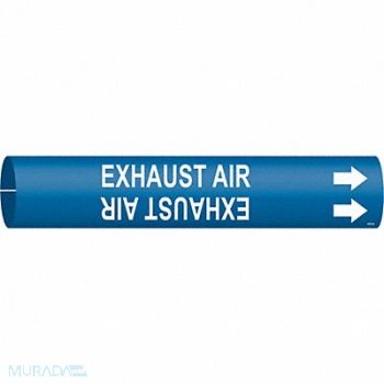 BRADY Pipe Marker Exhaust Air 2 13/16in H, 9WKM1