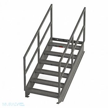 GRAINGER APPROVED Stair Unit Carbon Steel 6 Steps, 9WMV8