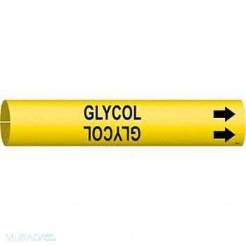 BRADY Pipe Marker Glycol 2 in H 2 in W, 9WPN8