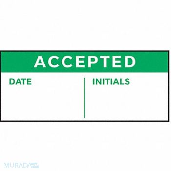 STRANCO INC Inspection Label English Quality PK350, 9WTC2