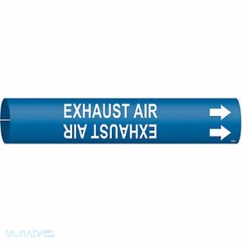 BRADY Pipe Marker Exhaust Air 7/8in H 7/8in W, 9WTY9
