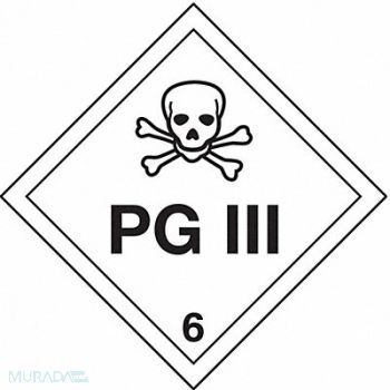 STRANCO INC DOT Container Placard 10-3/4 Label W, 8W069