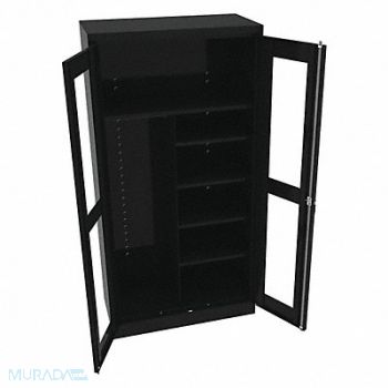 TENNSCO Storage Cabinet 72 x36 x18 Black 5Shlv, 9WYT4