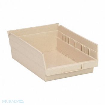 QUANTUM STORAGE SYSTEMS F0615 Shelf Bin Ivory Polypropylene 4 in, 9WZ70