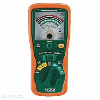 EXTECH Megohmmeter 250/500/1000V DC Analog, 9XJ79