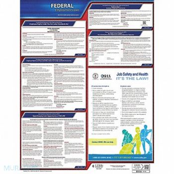 JJ KELLER Labor Law Poster Federal Labor Law, 9XT95