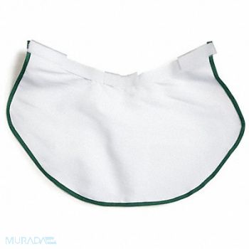 GRAINGER APPROVED Neck Shade Cotton White/Forest Green, 9Y044