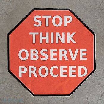 SHIELDMARK Safety Sign 14 inx10 in Glow Vinyl, 9YFC5