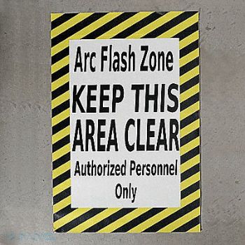 SHIELDMARK Floor Arc Flash Zone Sign 24x36in, 9YDH2