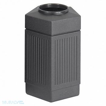 SAFCO Trash Can 45 gal Black Plastic, 9YJU6