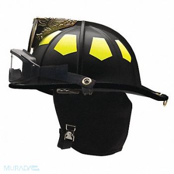 BULLARD Fire Helmet Black Traditional, 9YL75