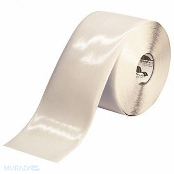 MIGHTY LINE E7645 Floor Tape White 6 inx100 ft Roll, 9YLZ2