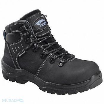 AVENGER SAFETY FOOTWEAR Work Boot Women size 6 Leather Black PR, 794XZ3