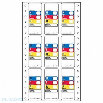 LABELMASTER Hazcom Label 1-1/4 H 2-7/8 W PK500, 35ZJ28