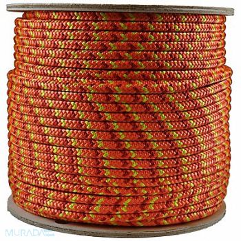 ALL GEAR Climbing Rope PES 1/2 in Dia 600 ft L, 12R274