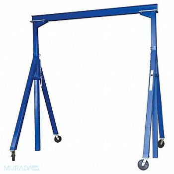 GRAINGER APPROVED Adj. Gantry Crane Blue 12.5 ft Inside W, 48TC27