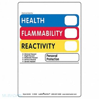 LABELMASTER Hazcom Label 4 H 6 W PK500, 35ZJ32