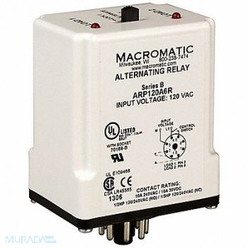 MACROMATIC Alternating Relay 120VAC SPDT, 6MPP1