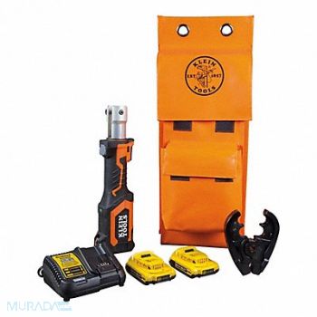KLEIN TOOLS Cordless 7-Ton Crimper Kit 2 Ah, 807K83