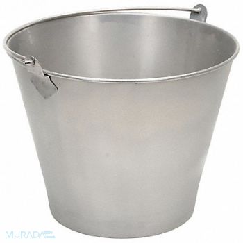 GRAINGER APPROVED Bucket Stainless Steel Silver Open Head, 3CYL2