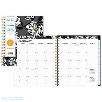 BLUE SKY Planner 8 x 10 Gray/Black/Gold Monthly, 798A97