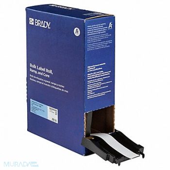 BRADY Label Polyester Color White 1 W, 803TX8