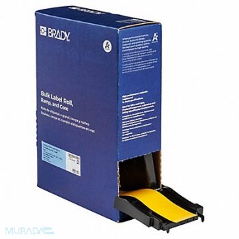 BRADY Label Polyester Color Yellow 1 51/64 W, 803TY1