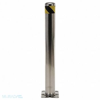 GRAINGER APPROVED Bollard 4-1/2 Dia x 42 H Silver, 5NRX5